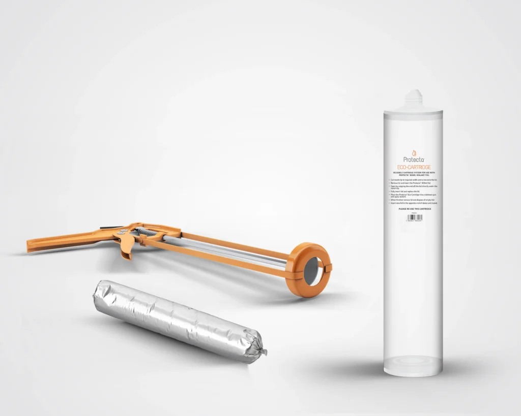 reduser plastavfall på byggeplass med Protecta miljøfoliesystem