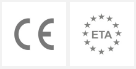 CE merket og ETA dokumentasjon logoer