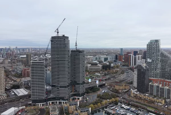 Brannsikring av høyhus i 2 Trafalgar Way i London