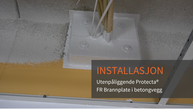 Utenpåliggende Brannplate betongvegg